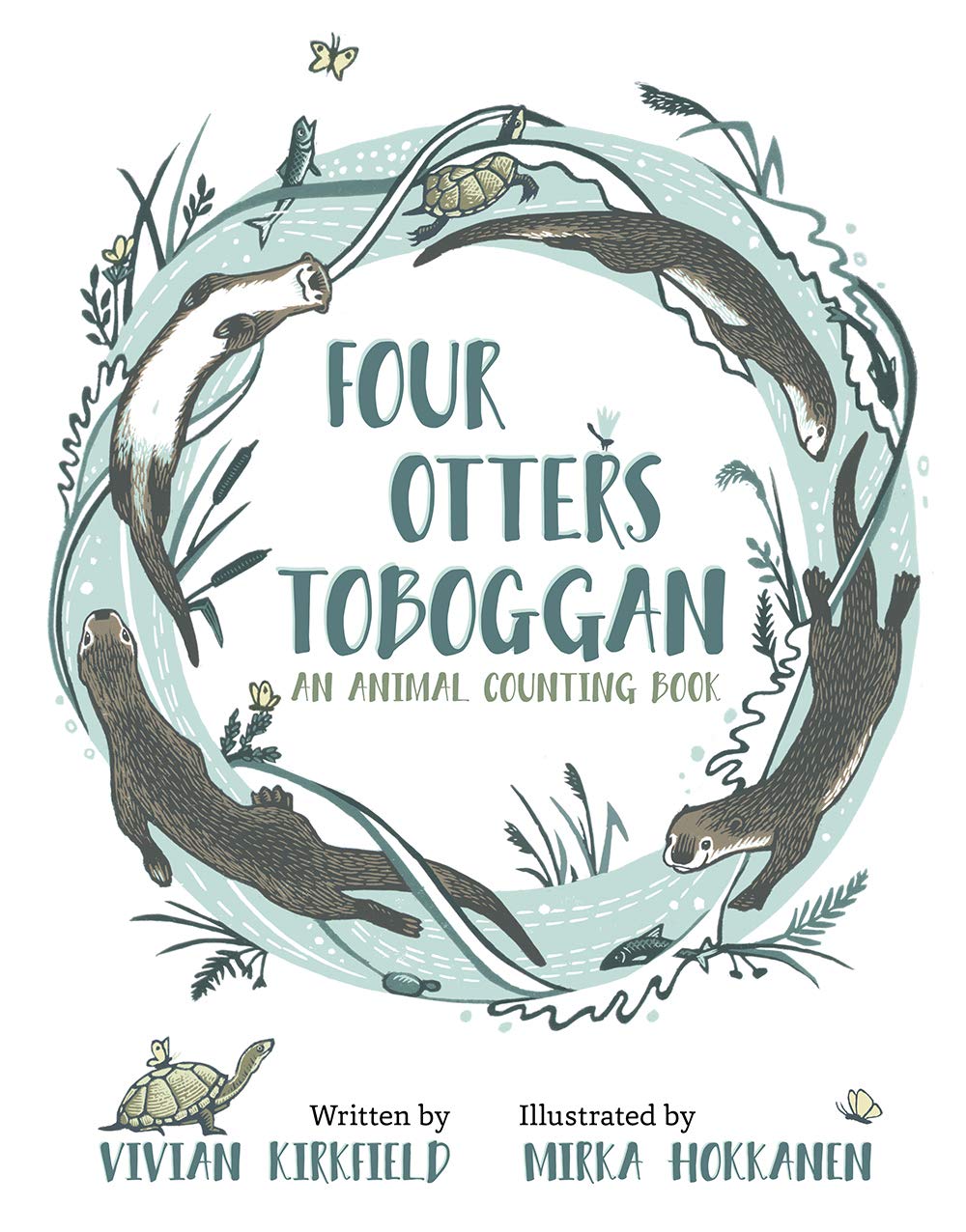 Four Otters Toboggan | Vivian Kirkfield