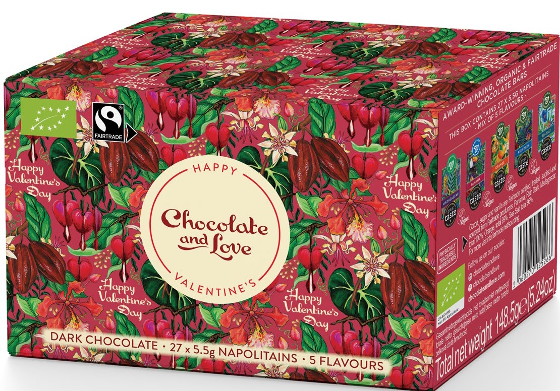 Cutie ciocolata - Valentine's Ballotin Box 27x5.5g - BIO + RO-ECO-007