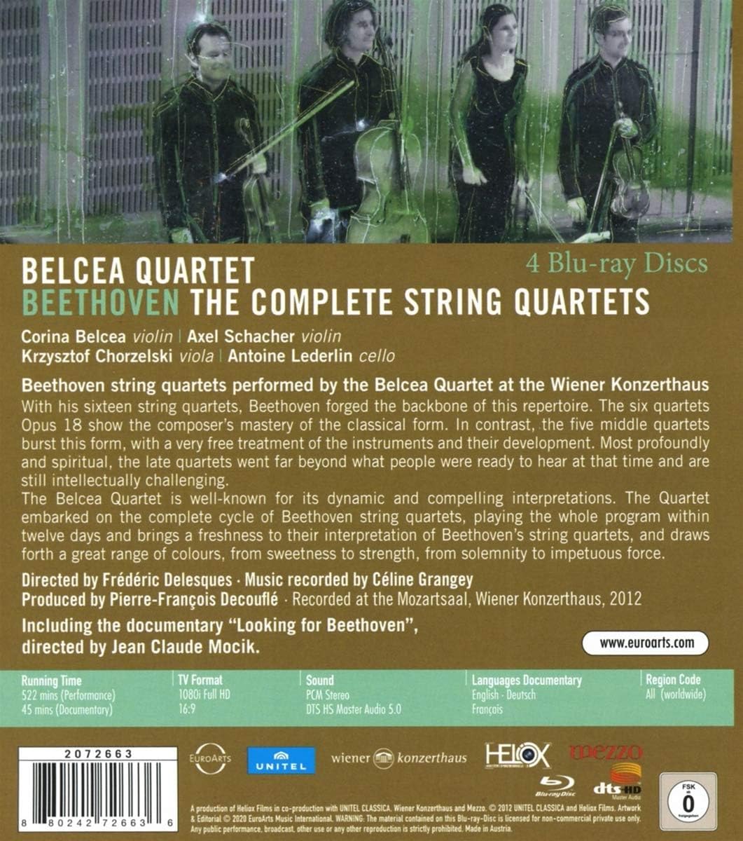 Beethoven: The Complete String Quartets (Blu-ray Disc) | Belcea Quartet