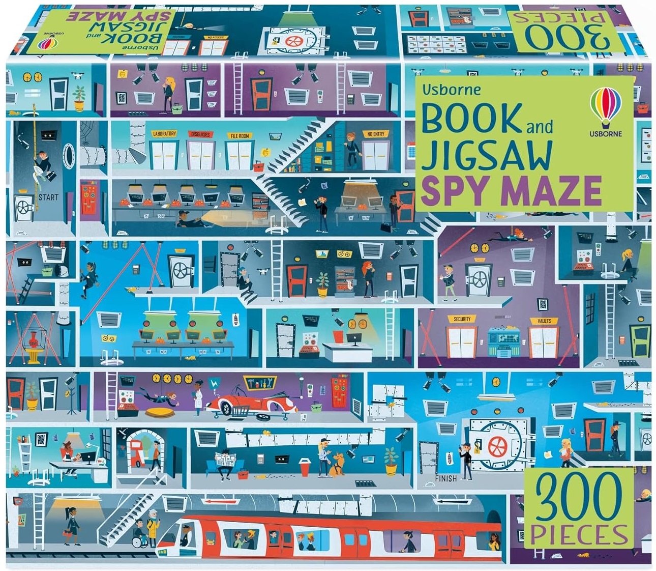 Puzzle 300 piese - Usborne Book and Jigsaw Spy Maze | Usborne