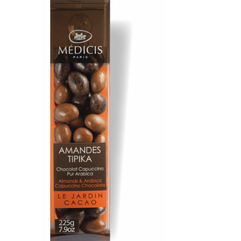  Migdale prajite invelite in ciocolata cu capuccino Arabica - Tipika Almonds | Medicis 
