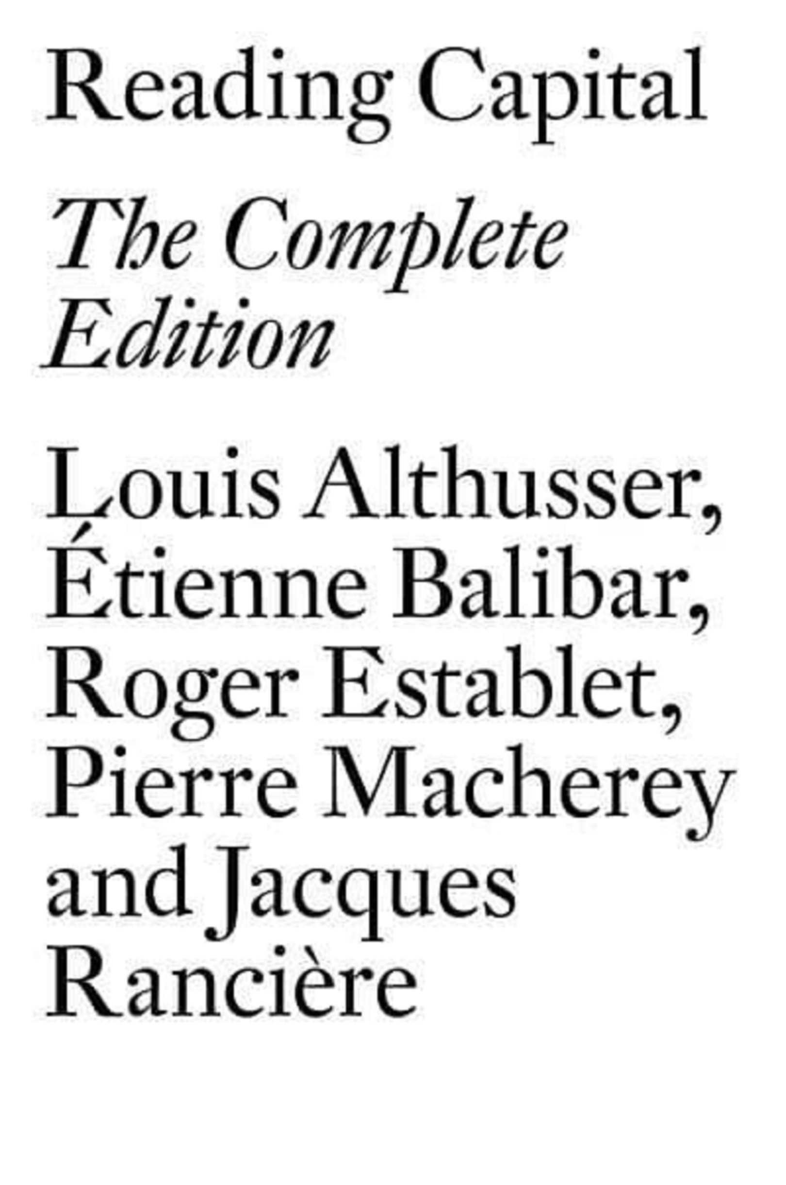 Reading Capital | Louis Althusser, Etienne Balibar