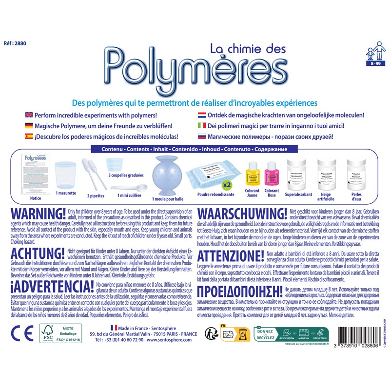 Set educativ STEM - La chimie des polymeres | Sentosphere - 1 | YEO