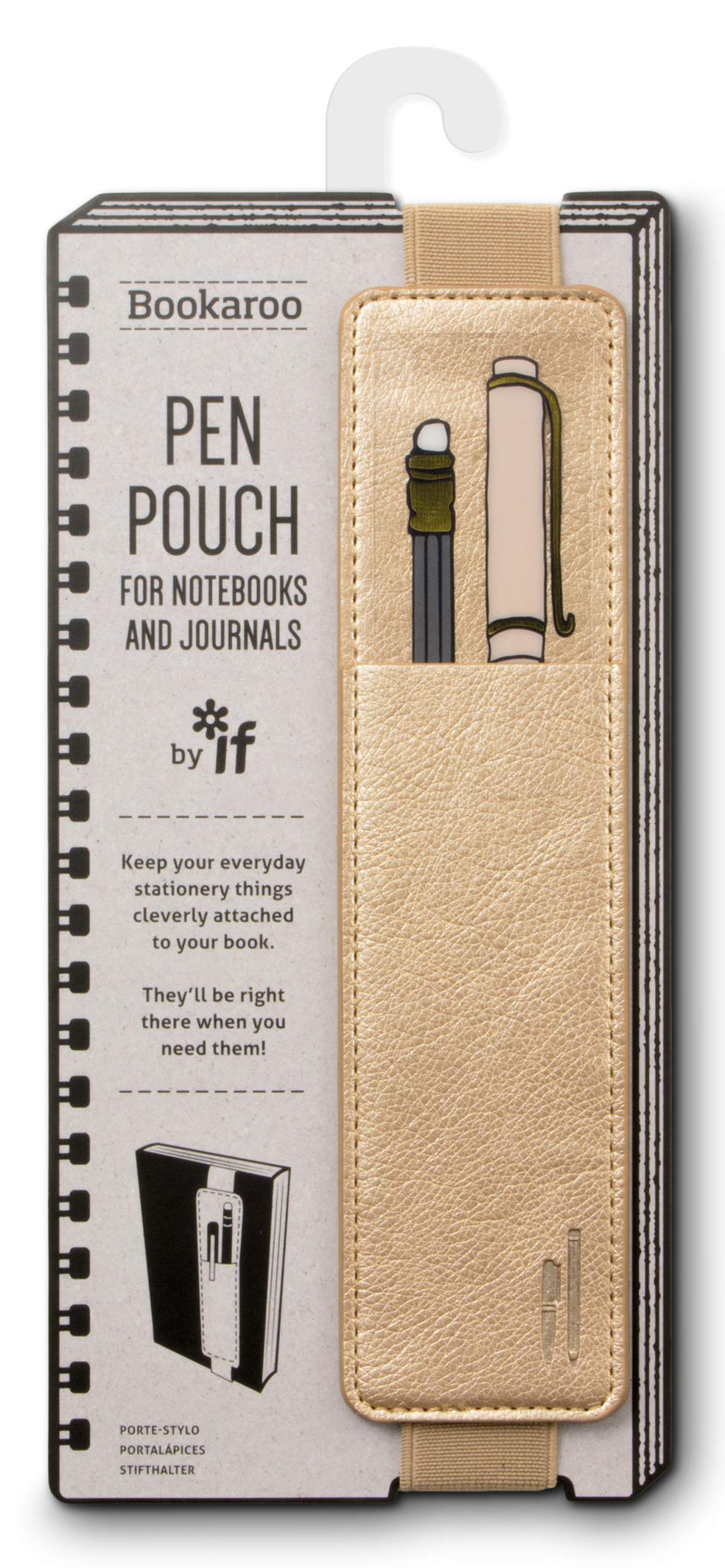 Semn de carte - Bookaroo - Pen Pouch - Gold | If (That Company Called)