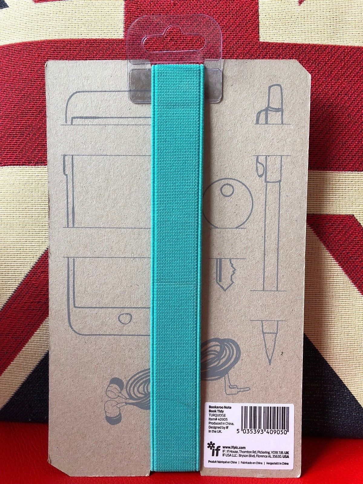 Suport elastic pentru carnet - Tidy - Turquoise | If (That Company Called) - 1 | YEO