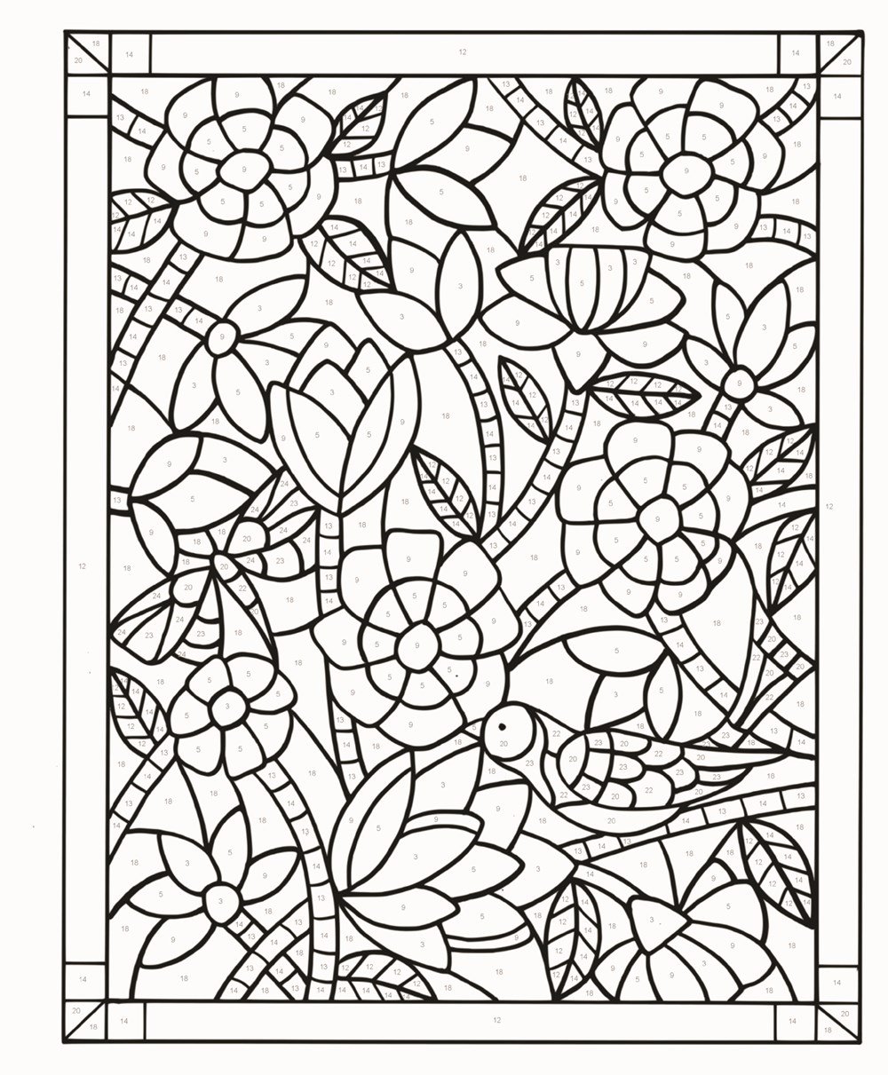 Zendoodle Color-by-Number: Stained Glass | Deborah Muller