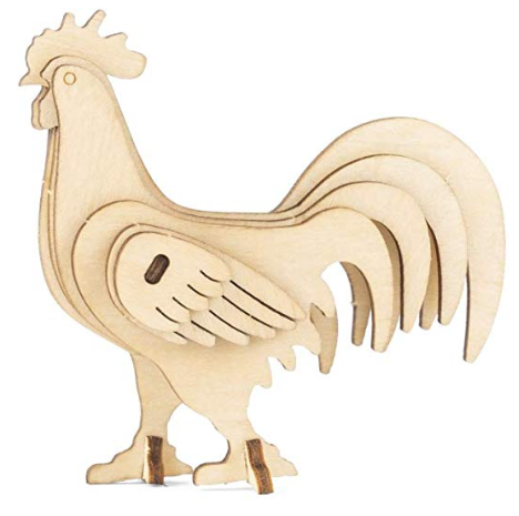 Puzzle 3D - Rooster | Kikkerland - 3 | YEO