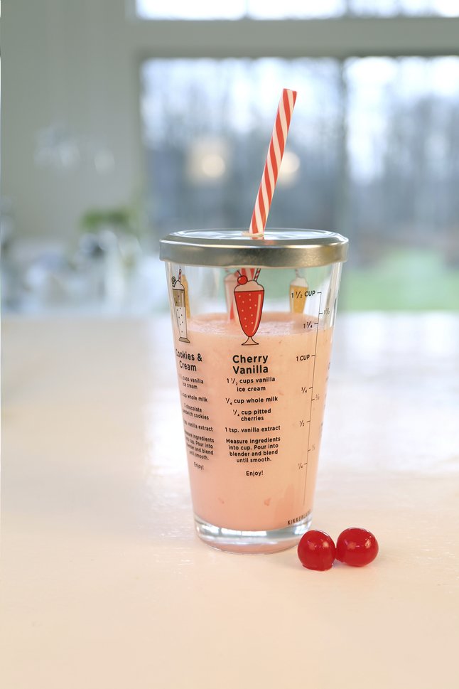 Pahar pentru Milkshake - Milkshake Recipe Glass | Kikkerland