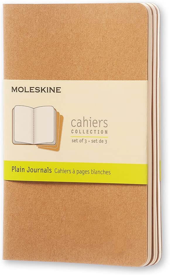 Set 3 caiete - Moleskine Cahier - Pocket, Plain - Kraft Brown | Moleskine - 6 | YEO