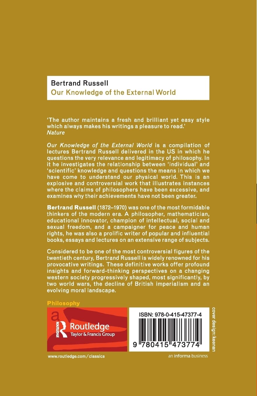 Our Knowledge of the External World | Bertrand Russell