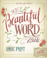 NKJV, Beautiful Word Bible, Large Print, Imitation Leather, Blue, Red Letter Edition | Zondervan
