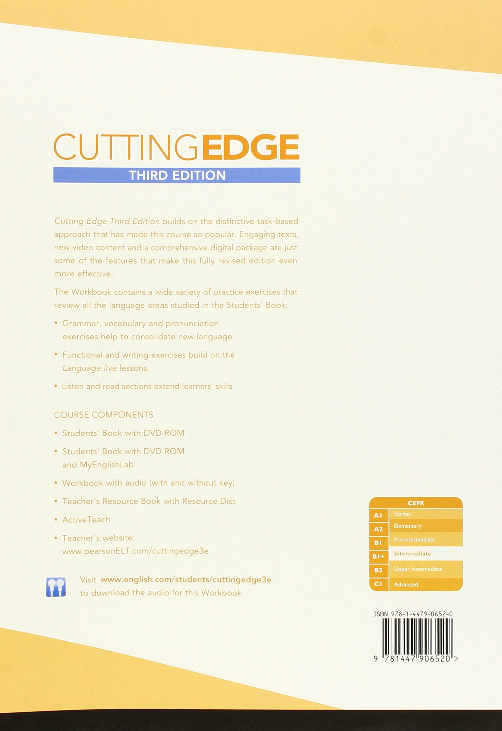 Cutting Edge 3rd Edition Intermediate Workbook with Key | Damian Williams, Sarah Cunningham, Peter Moor