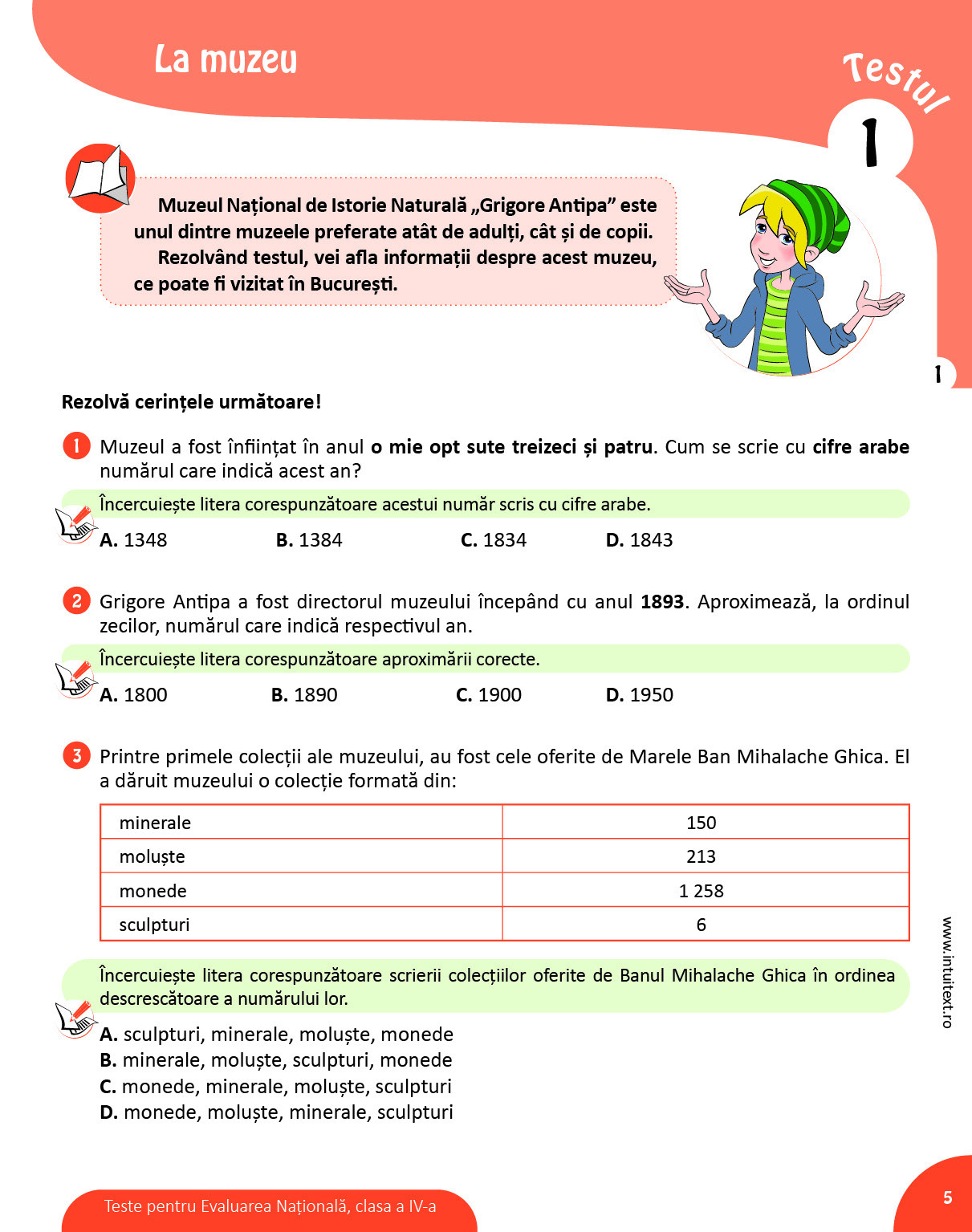 Matematica. Teste pentru Evaluarea Nationala. Clasa a IV-a | Mirela Mihaescu, Stefan Pacearca, Anita Dulman - 1 | YEO