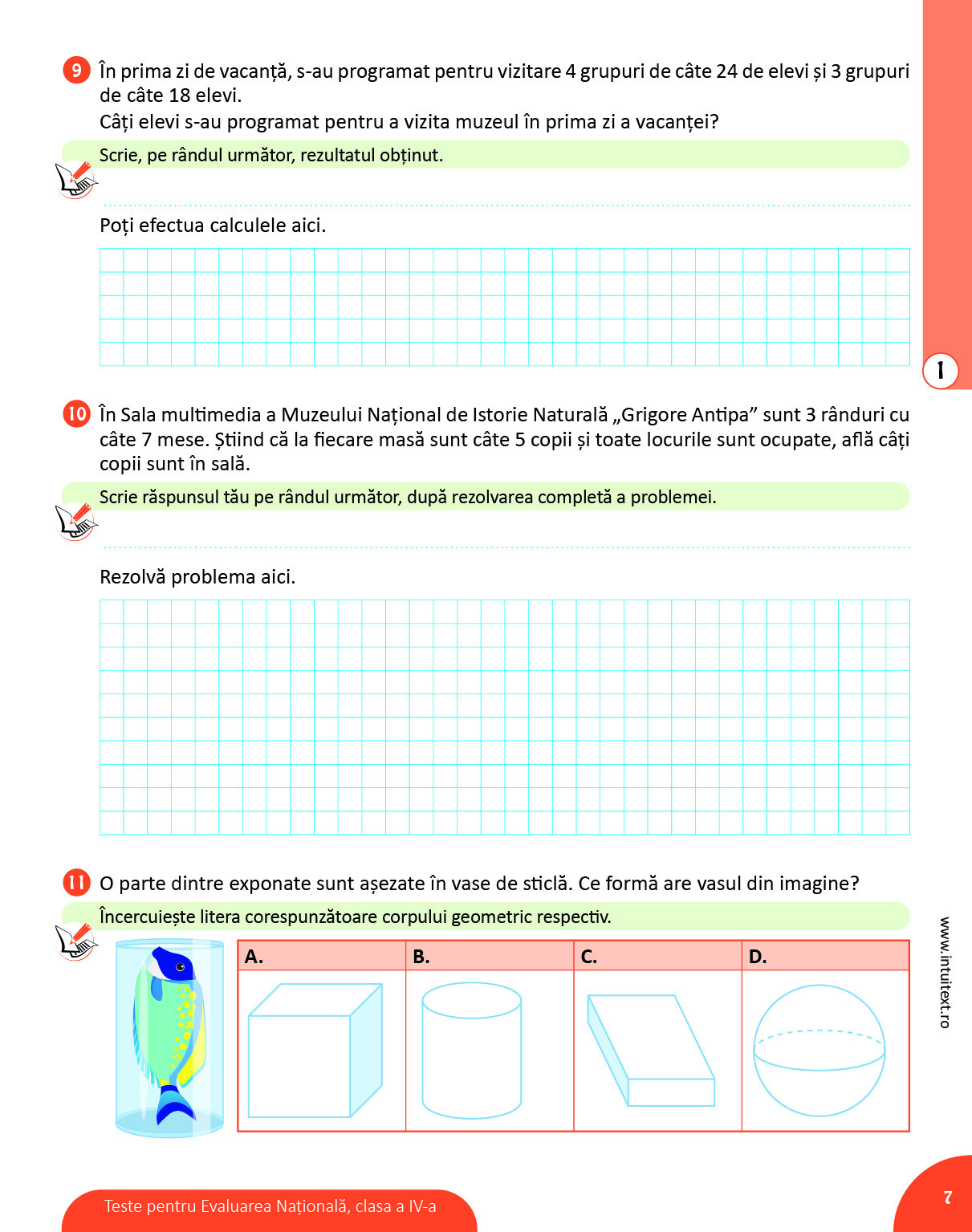 Matematica. Teste pentru Evaluarea Nationala. Clasa a IV-a | Mirela Mihaescu, Stefan Pacearca, Anita Dulman - 3 | YEO