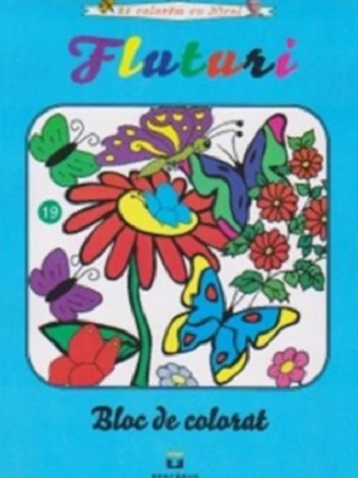 Hai sa coloram cu Nicol – Fluturi – Bloc de colorat | carturesti.ro