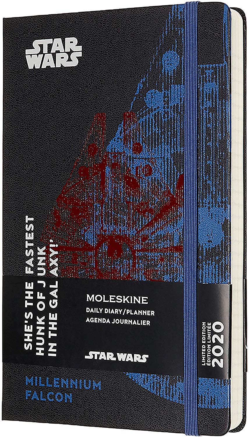 Agenda 2020 - Moleskine Limited Edition Star Wars 12-Month Daily Notebook Planner - Millennium Falcon, Large, Hard cover | Moleskine