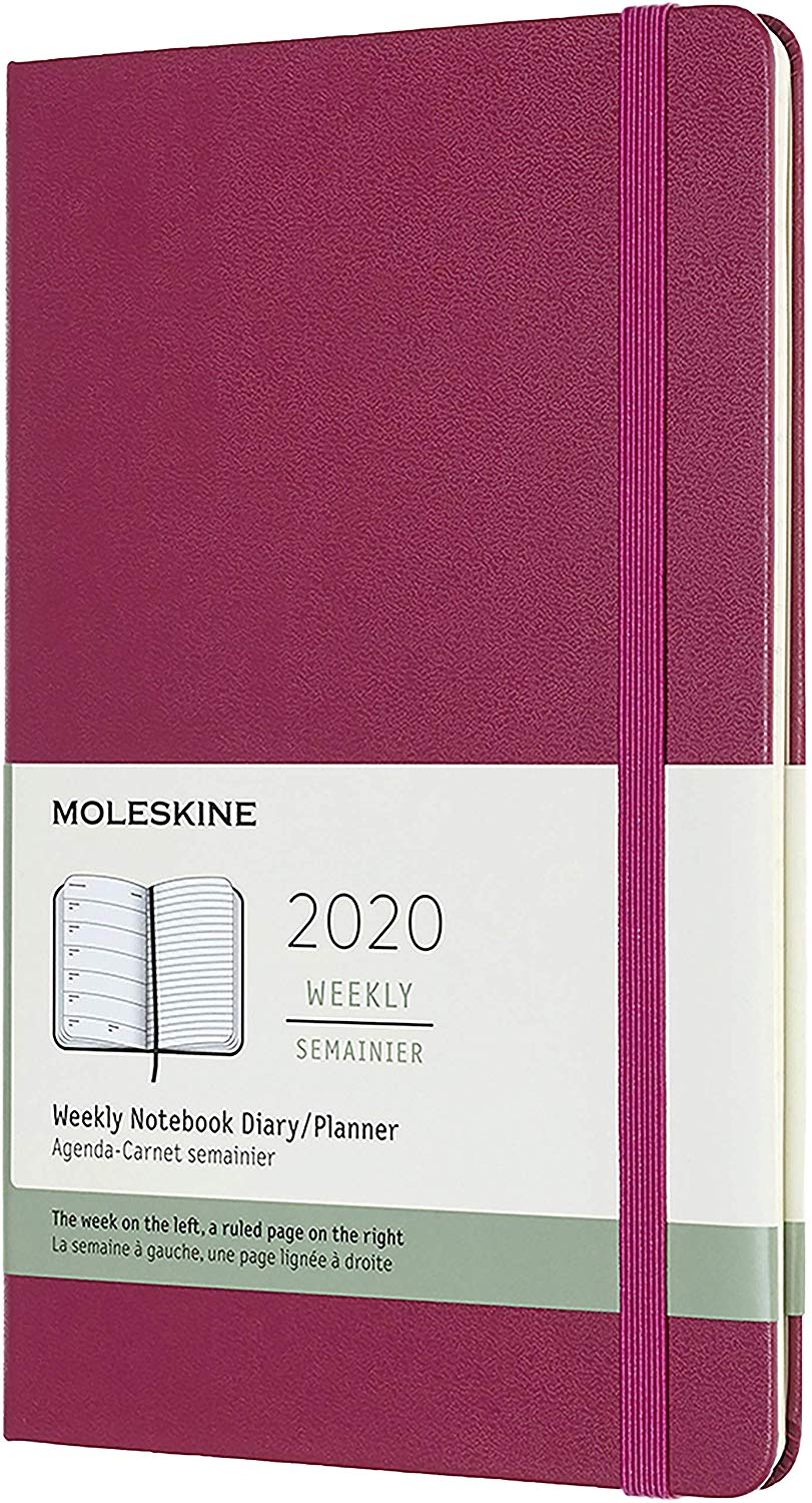 Agenda 2020 - Moleskine 12-Month Weekly Notebook Planner - Snappy Pink, Large, Hard cover | Moleskine