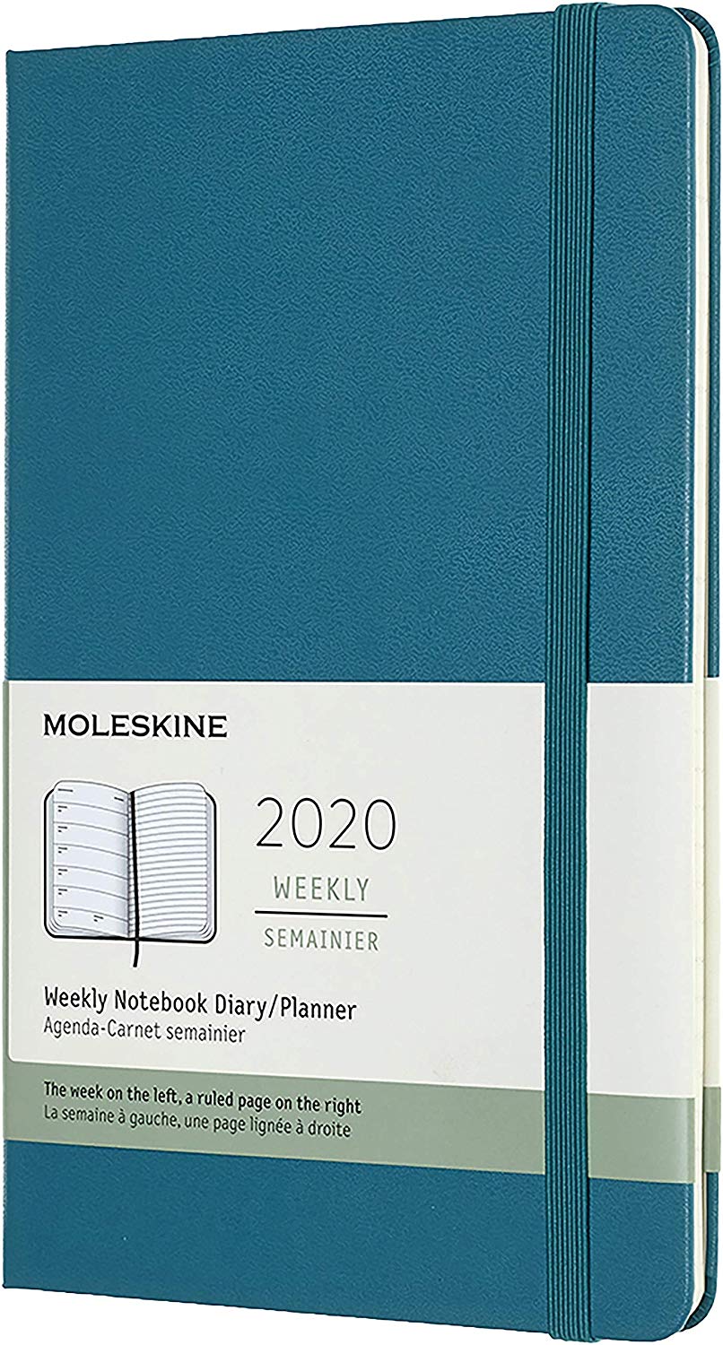 Agenda 2020 - Moleskine 12-Month Weekly Notebook Planner - Magnetic Green, Large, Hard cover | Moleskine