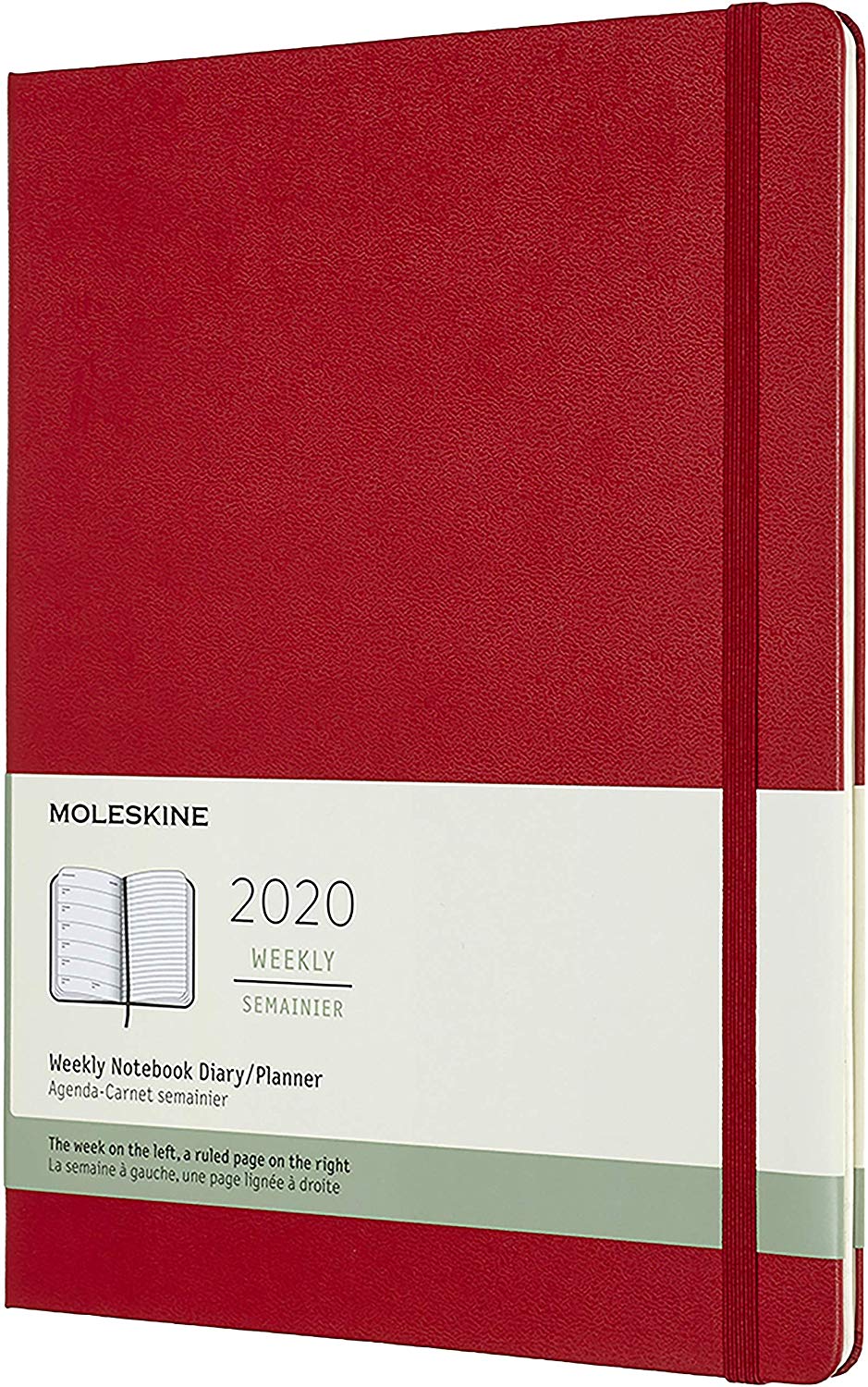 Agenda 2020 - Moleskine 12-Month Weekly Notebook Planner - Scarlet Red, Extra Large, Hard cover | Moleskine