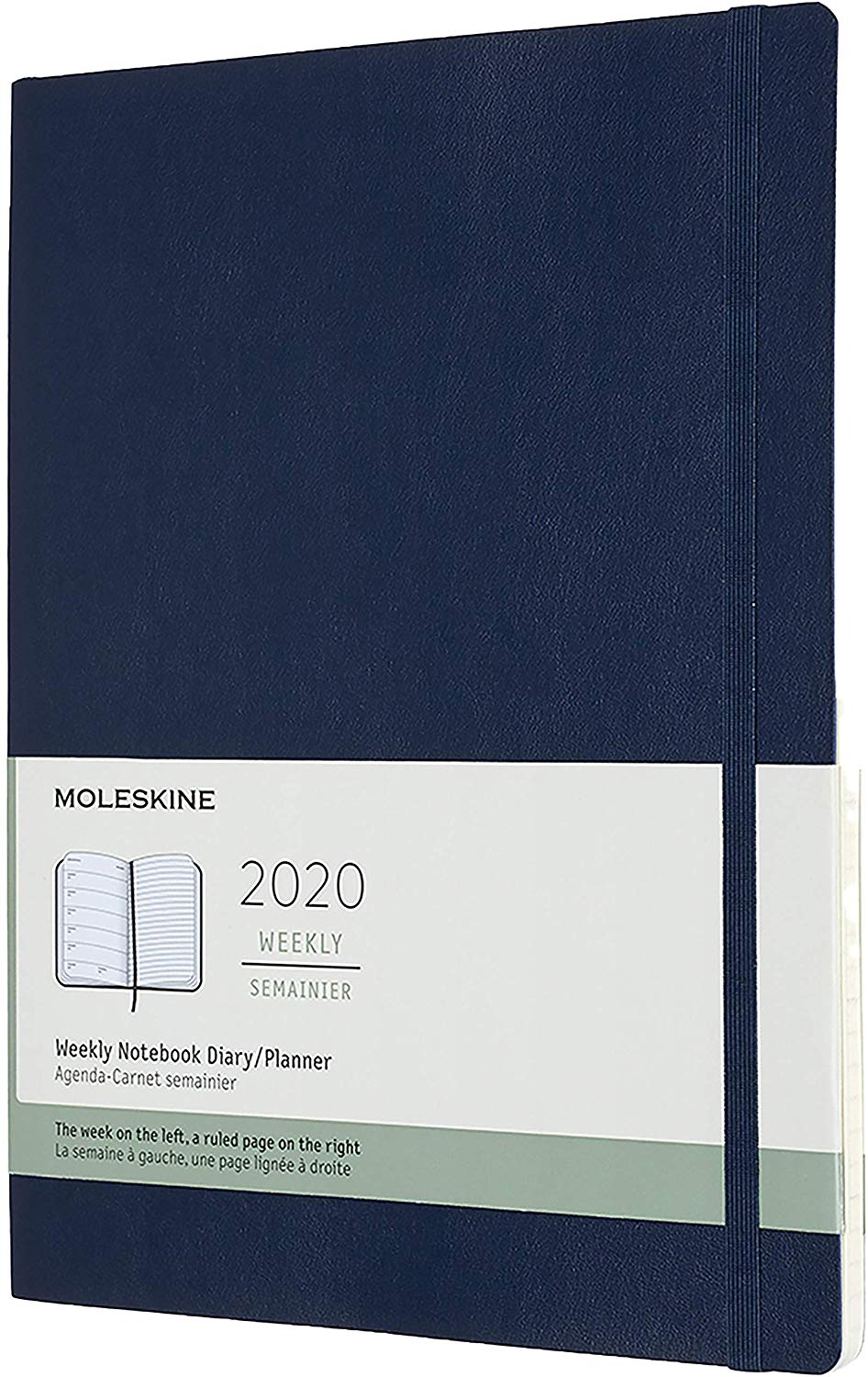 Agenda 2020 - Moleskine 12-Month Weekly Notebook Planner - Sapphire Blue, Extra Large, Soft cover | Moleskine