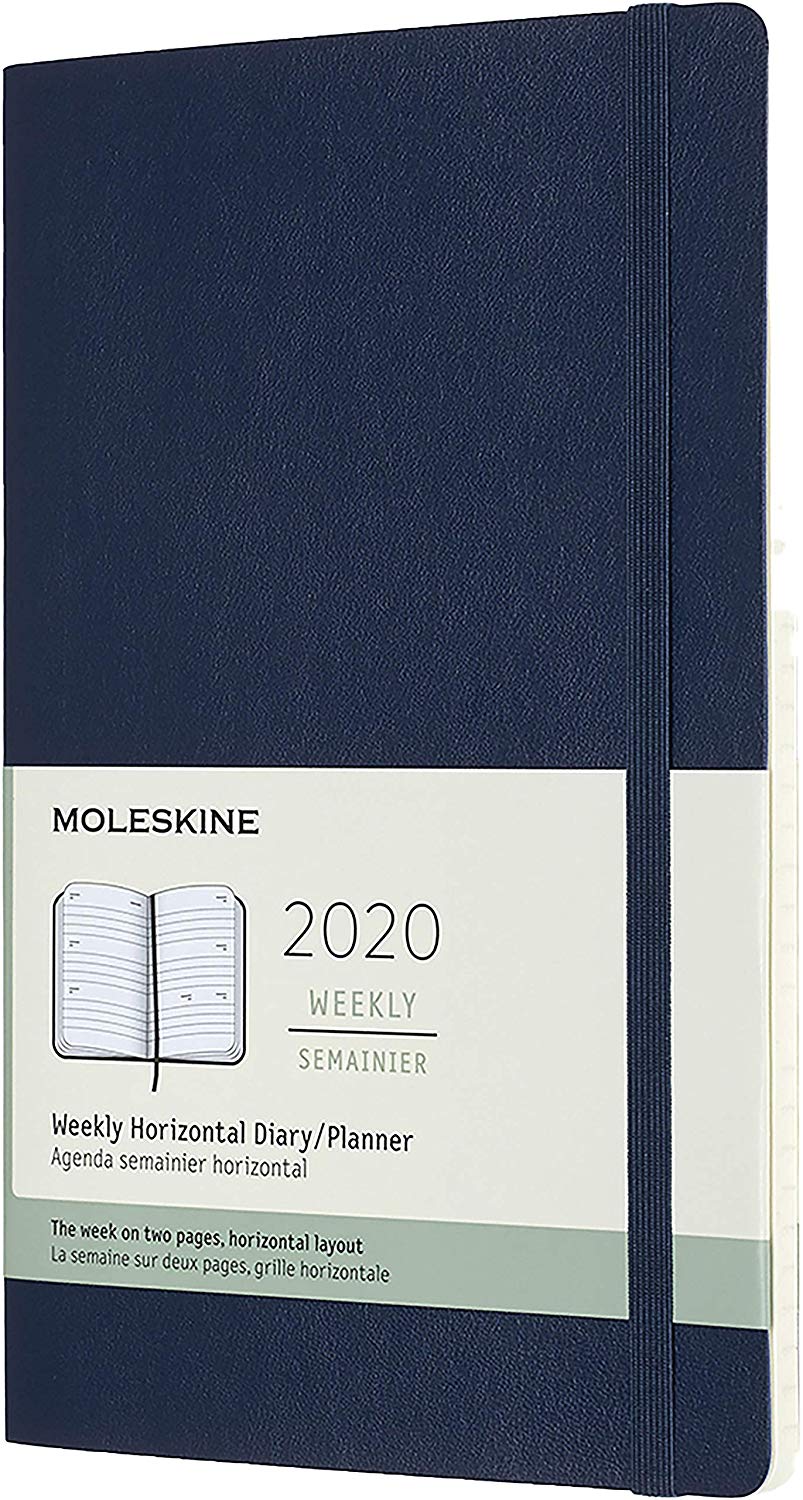 Agenda 2020 - Moleskine 12-Month Weekly Notebook Planner - Sapphire Blue, Large, Soft cover | Moleskine