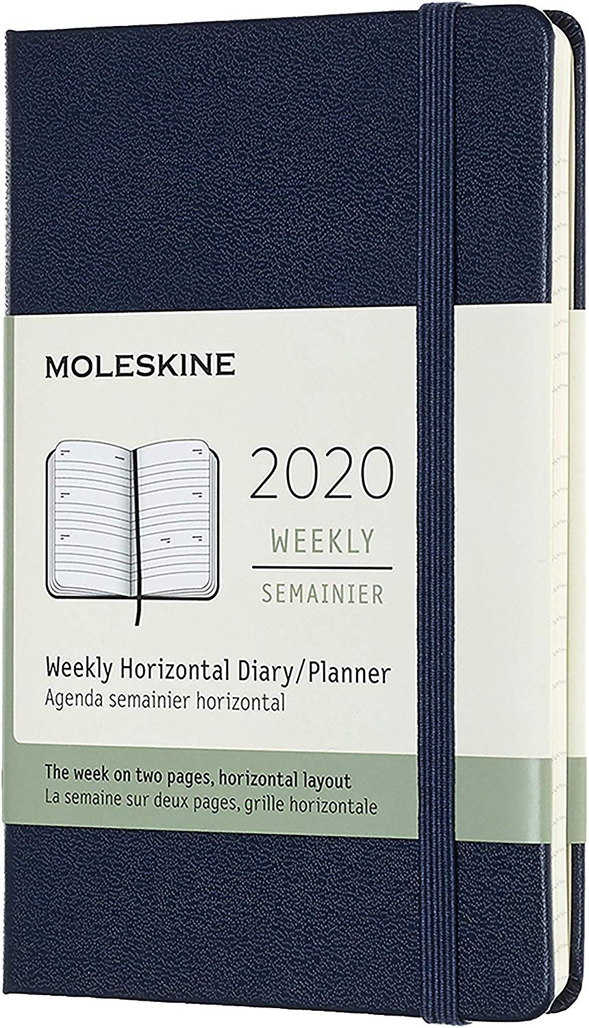 Agenda 2020 - Moleskine 12-Month Weekly Notebook Planner - Sapphire Blue, Pocket, Hard cover | Moleskine
