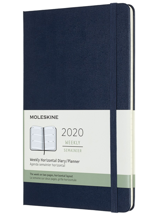 Agenda 2020 - Moleskine 12-Month Weekly Notebook Planner - Sapphire Blue, Large, Hard cover | Moleskine