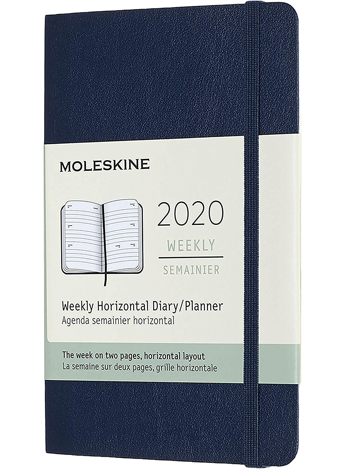 Agenda 2020 - Moleskine 12-Month Weekly Notebook Planner - Sapphire Blue, Pocket, Soft cover | Moleskine