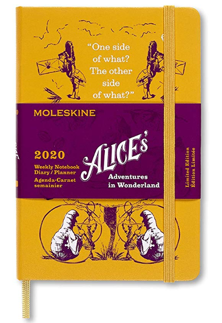 Agenda 2020 - Moleskine Limited Edition Alice\'s Adventures in Wonderland 12-Month Weekly Notebook Planner - Yellow, Pocket, Hard cover | Moleskine