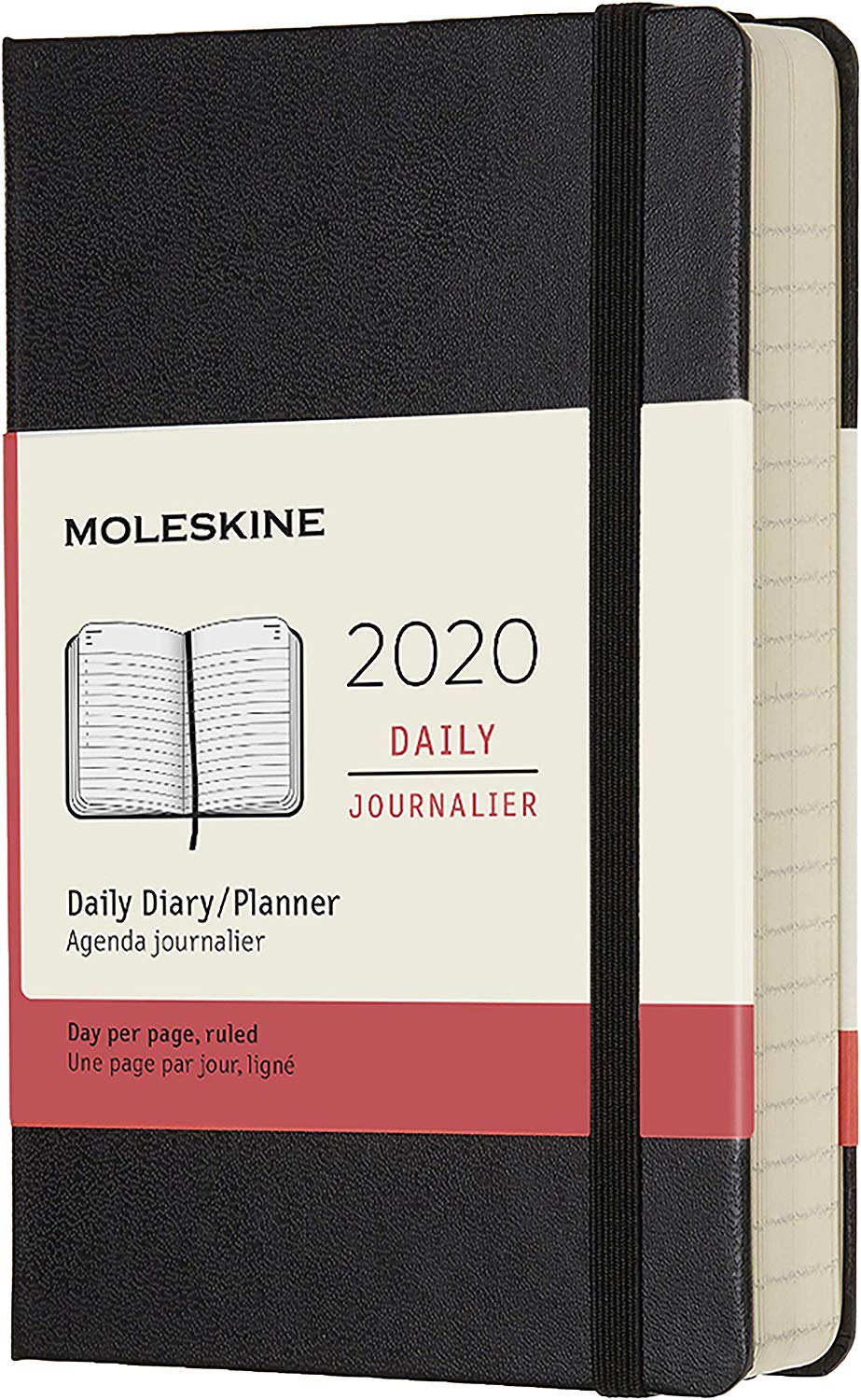 Agenda 2020 - Moleskine 12-Month Daily Notebook Planner - Black, Pocket, Hard cover | Moleskine