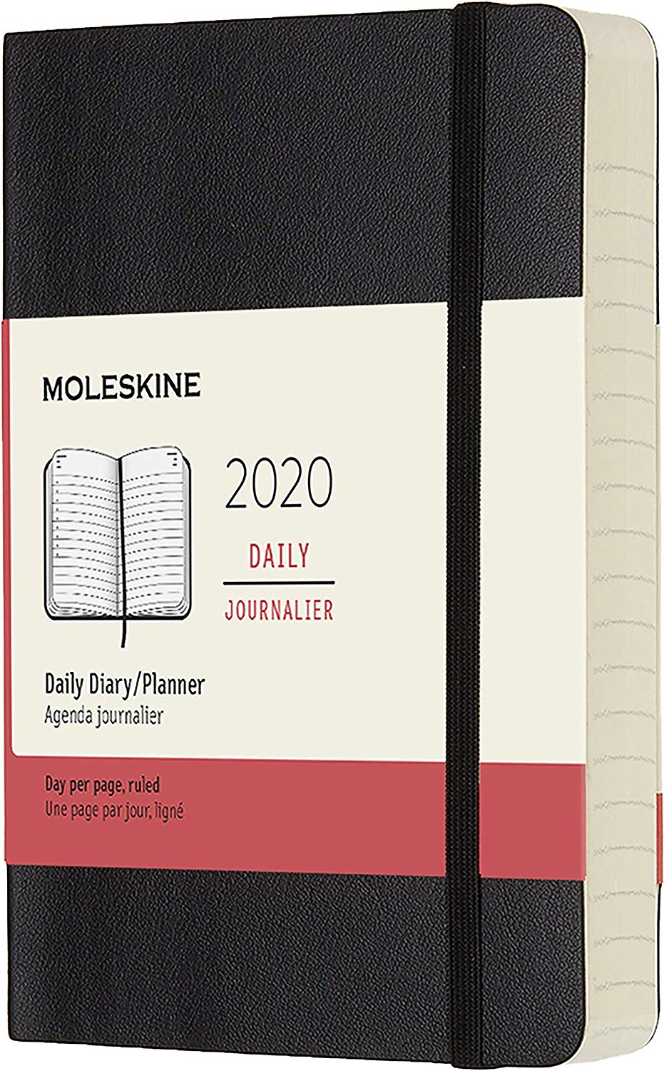 Agenda 2020 - Moleskine 12-Month Daily Notebook Planner - Black, Pocket, Soft cover | Moleskine