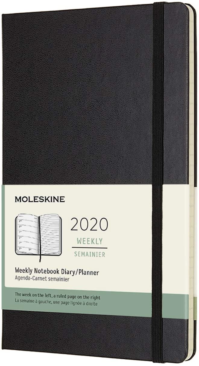 Agenda 2020 - Moleskine 12-Month Weekly Notebook Planner - Black, Large, Hard cover | Moleskine
