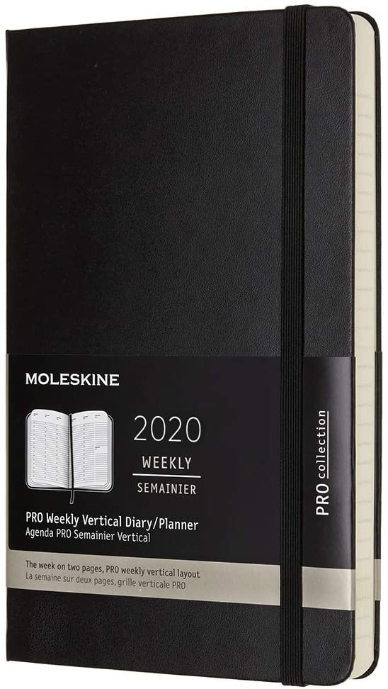 Agenda 2020 - Moleskine Pro 12-Month Weekly Notebook Planner - Black, Large, Hard cover | Moleskine