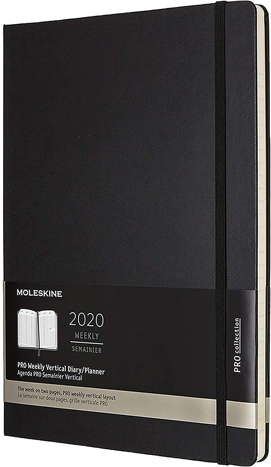 Agenda 2020 - Moleskine Pro 12-Month Weekly Notebook Planner - Black, A4, Hard cover | Moleskine