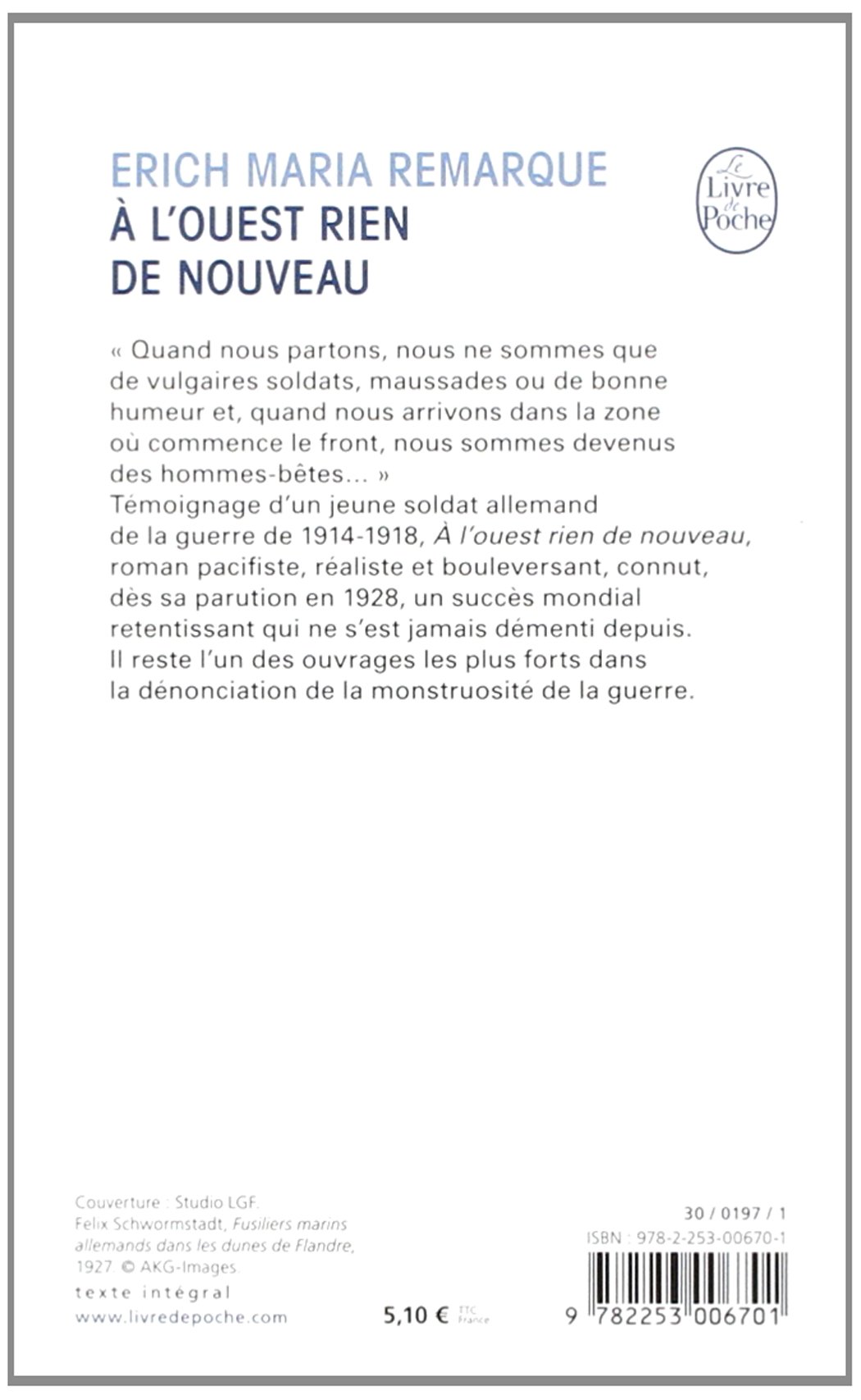 A l\'ouest rien de nouveau | Erich Maria Remarque - 1 | YEO