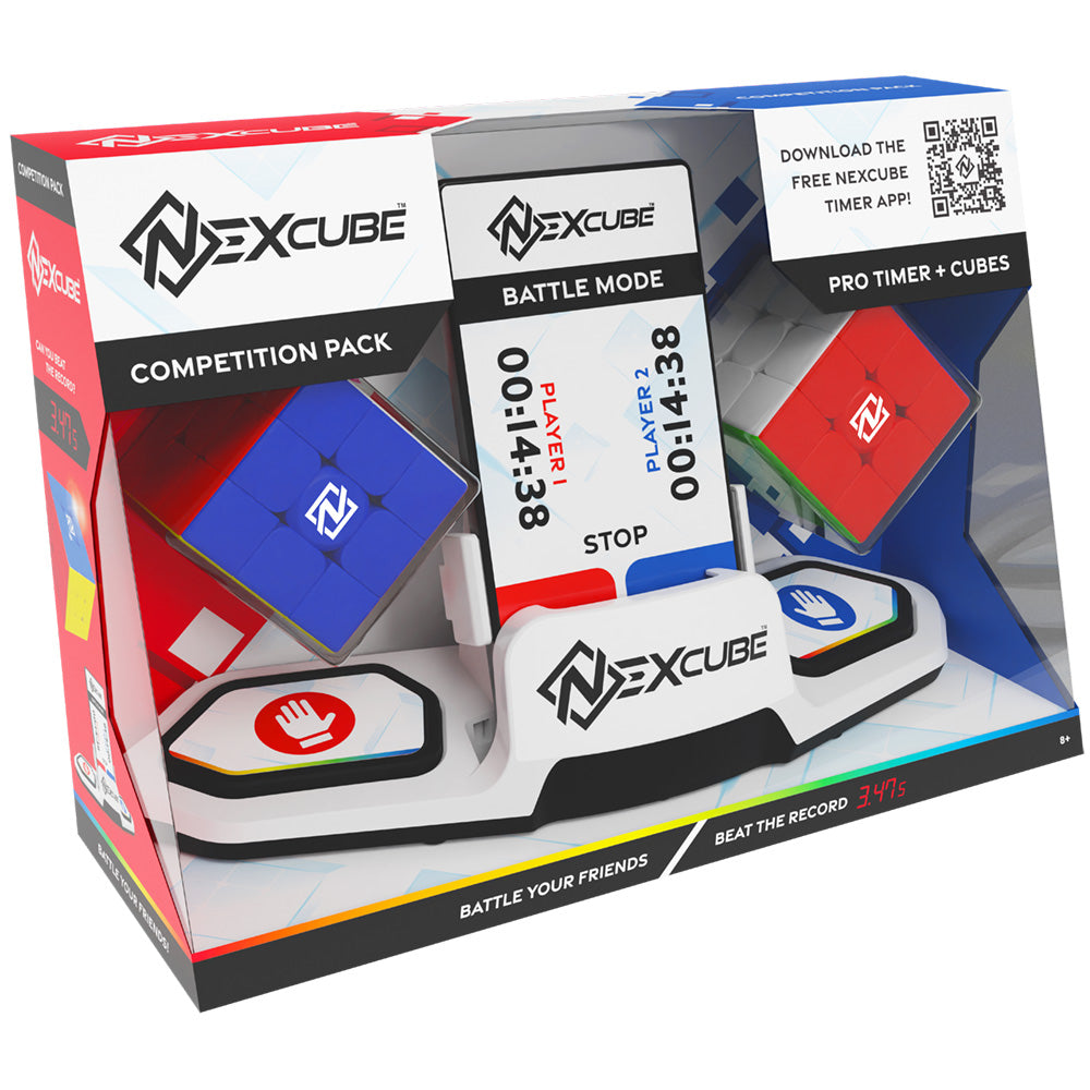 Set 2 cuburi - Nexcube Competition Pack - 2 cuburi 3x3 si un timer, speedcubing inclus