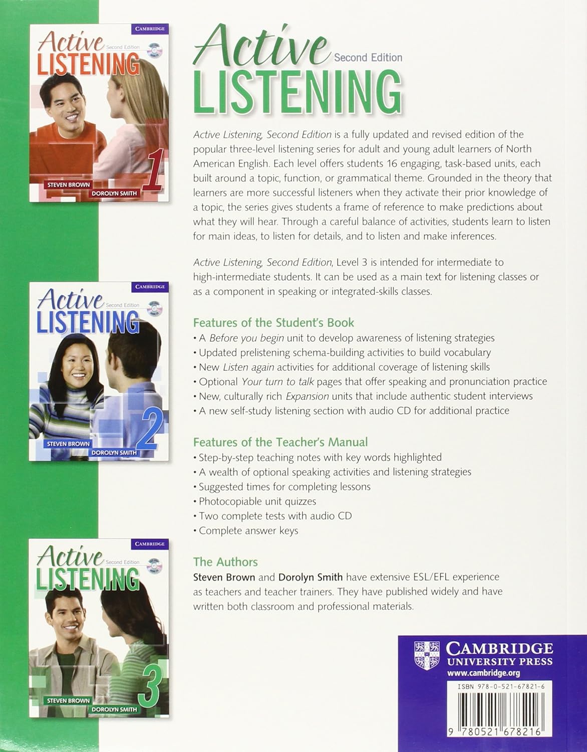 Active Listening 3 Student\'s Book with Self-study Audio CD | Steve Brown, Dorolyn Smith