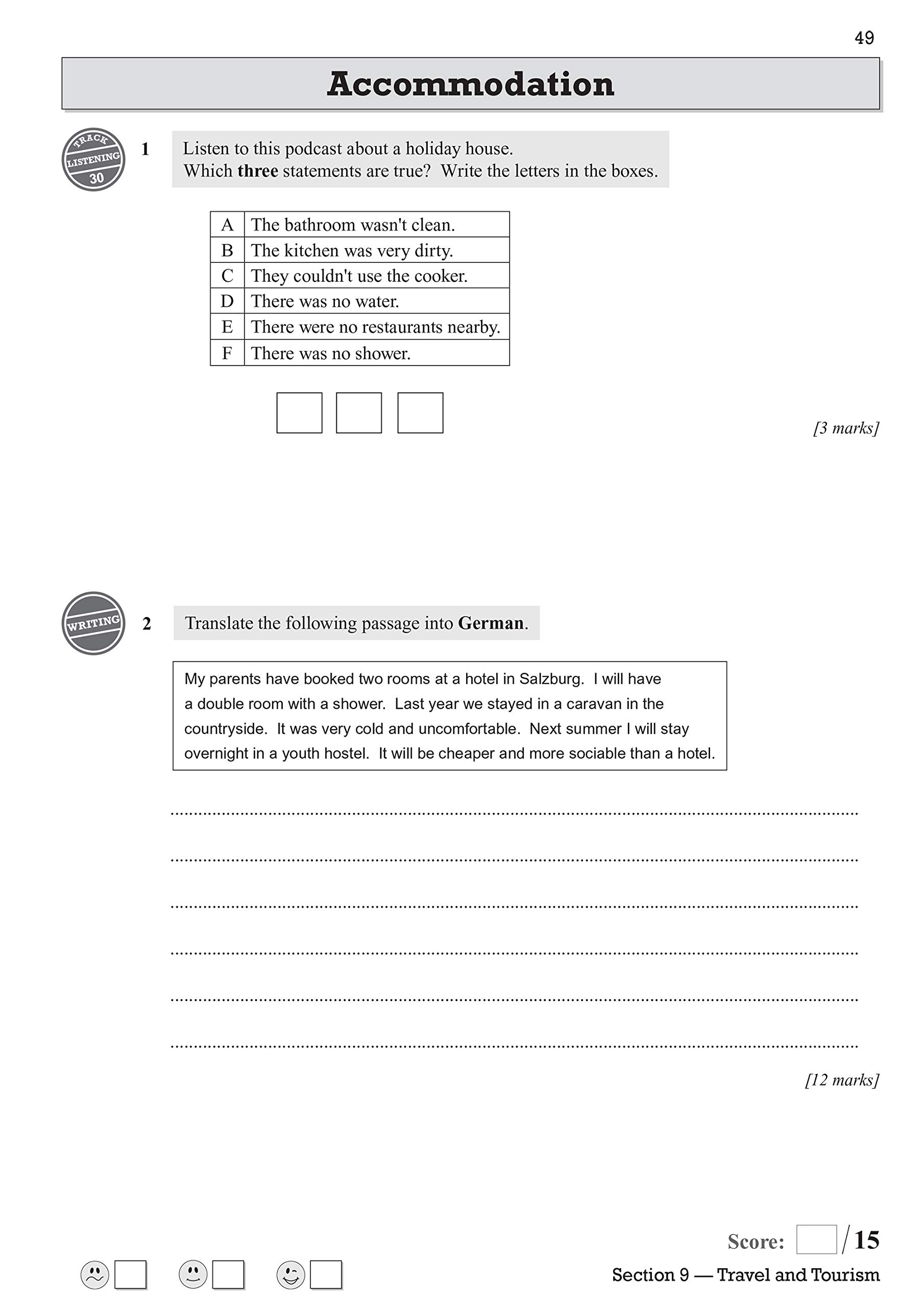 GCSE German AQA Exam Practice Workbook - For the Grade 9-1 Course (Includes Answers) | - 4 | YEO