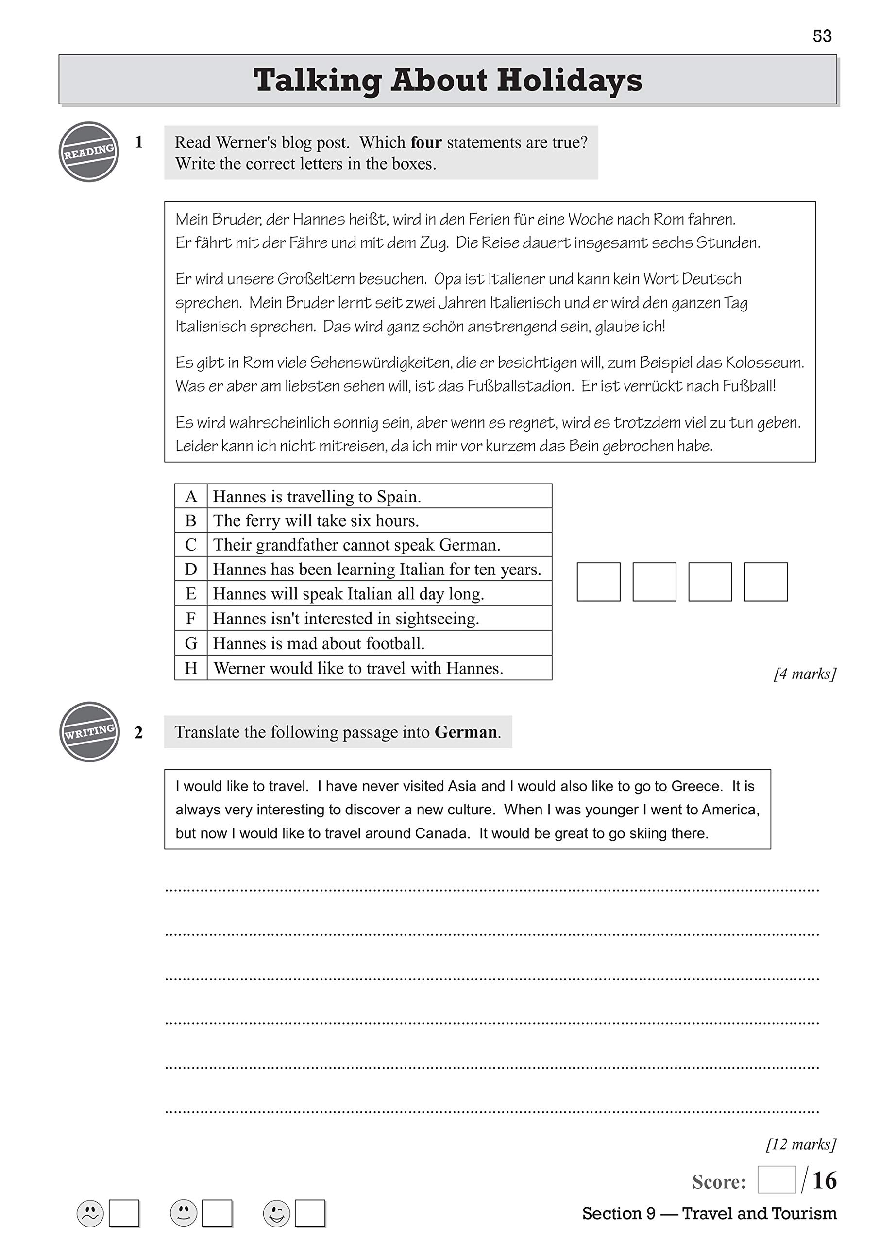 GCSE German AQA Exam Practice Workbook - For the Grade 9-1 Course (Includes Answers) | - 8 | YEO