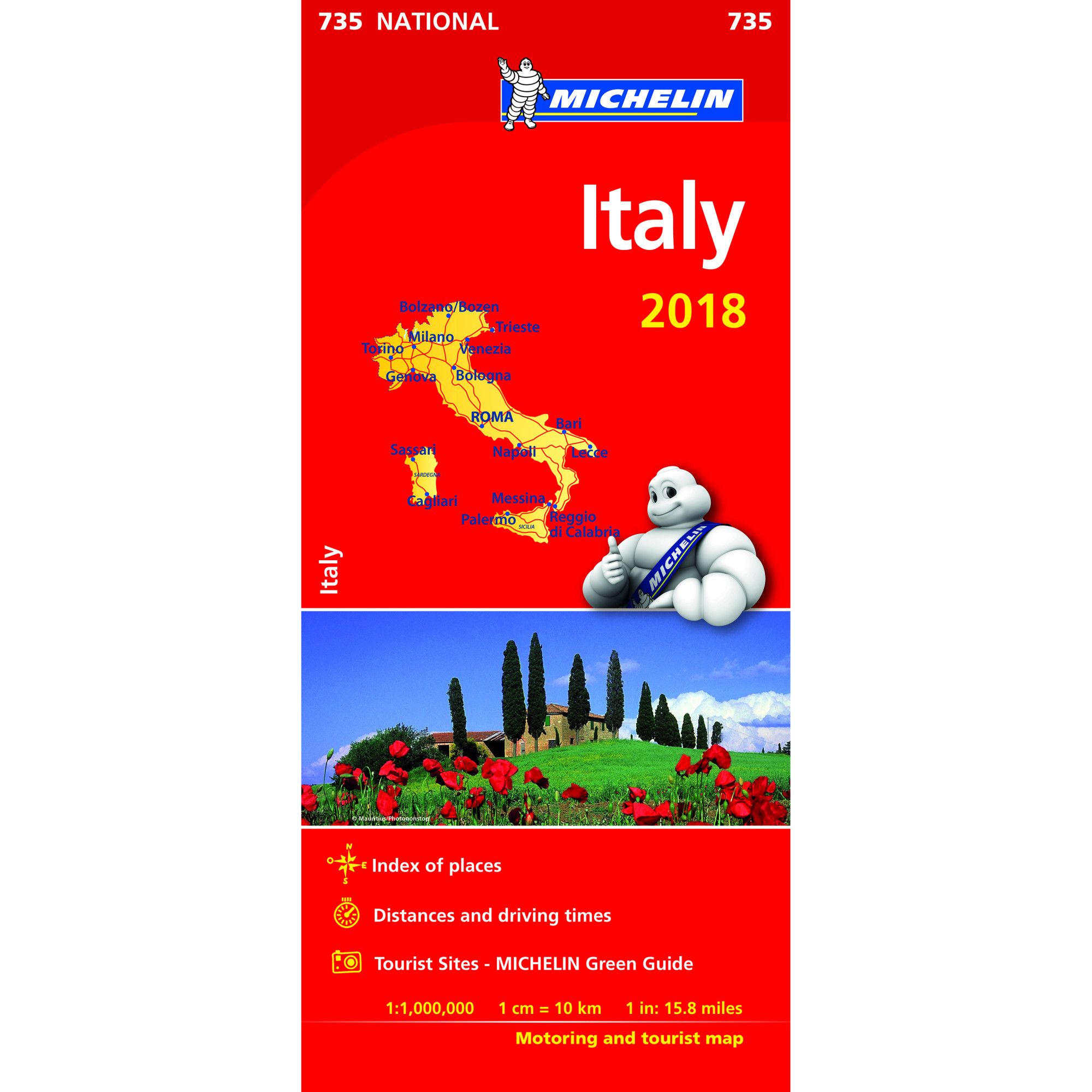 Italy 2018 National Map 735 |