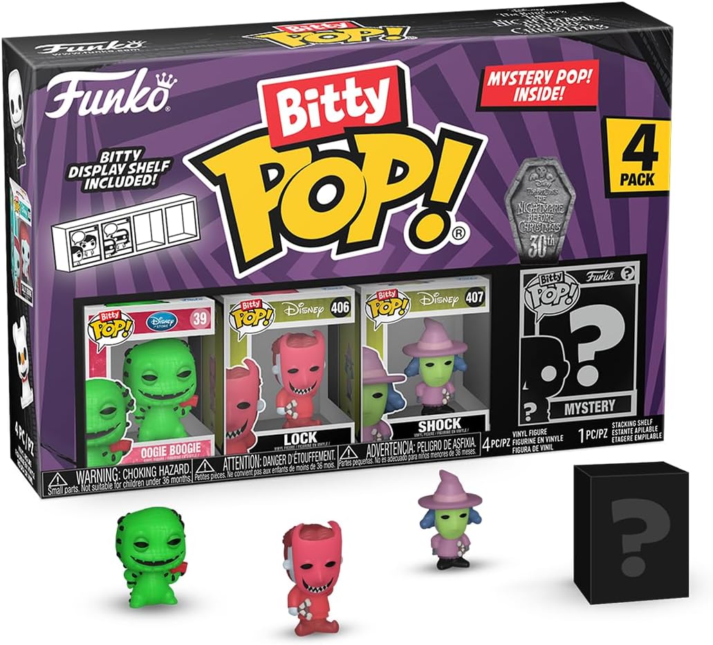 Set 4 figurine - Bitty Pop! The Nightmare Before Christmas: Oogie Boogie | Funko