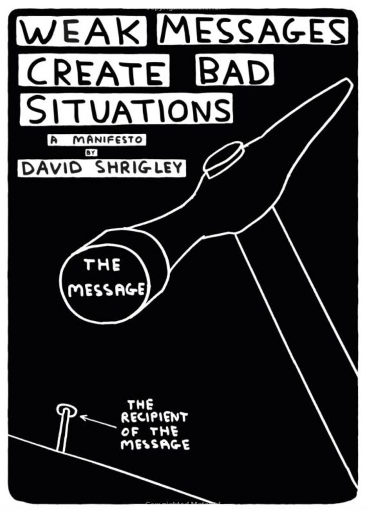 Weak Messages Create Bad Situations | David Shrigley
