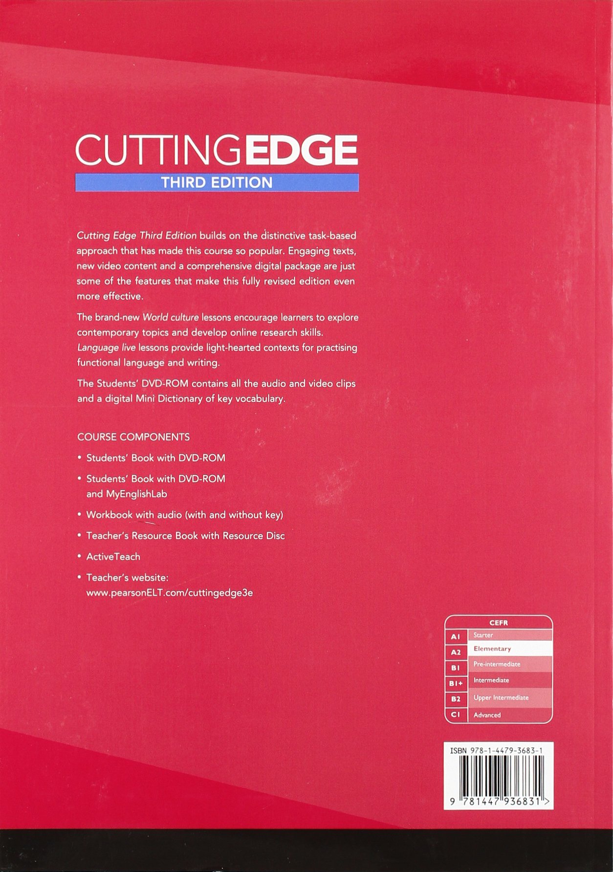 Cutting Edge 3rd Edition Elementary Students\' Book and DVD Pack | Araminta Crace, Sarah Cunningham, Peter Moor