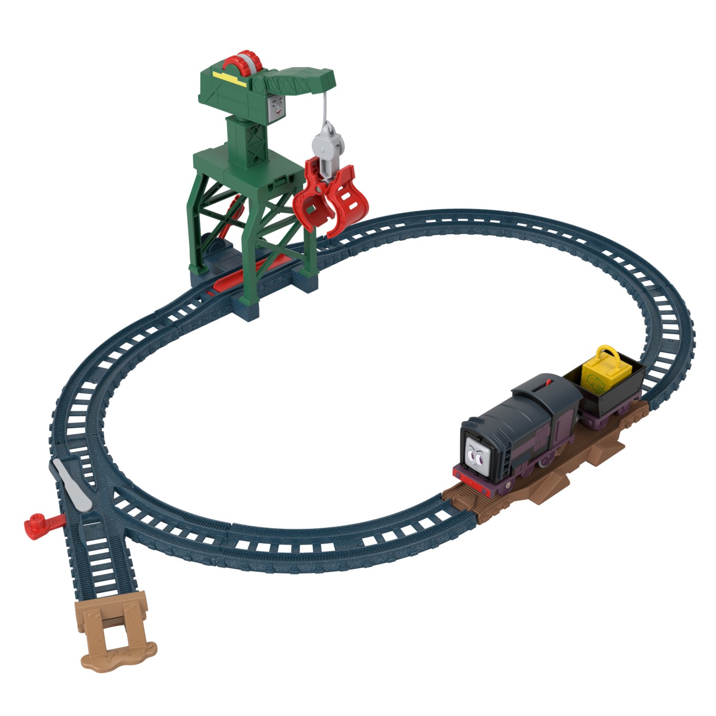 Set de joaca - Locomotiva motorizata - Cranky, cu accesorii | Fisher-Price - 5