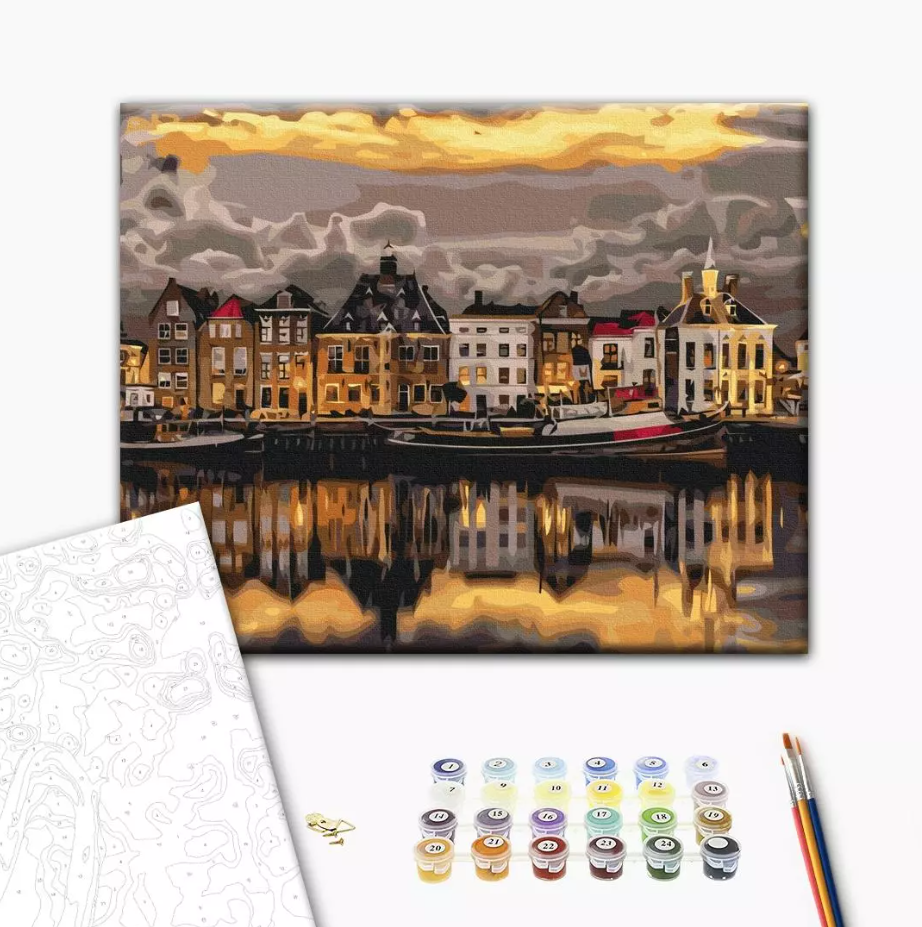 Set pictura pe numere - Evening in Stockholm | Brushme