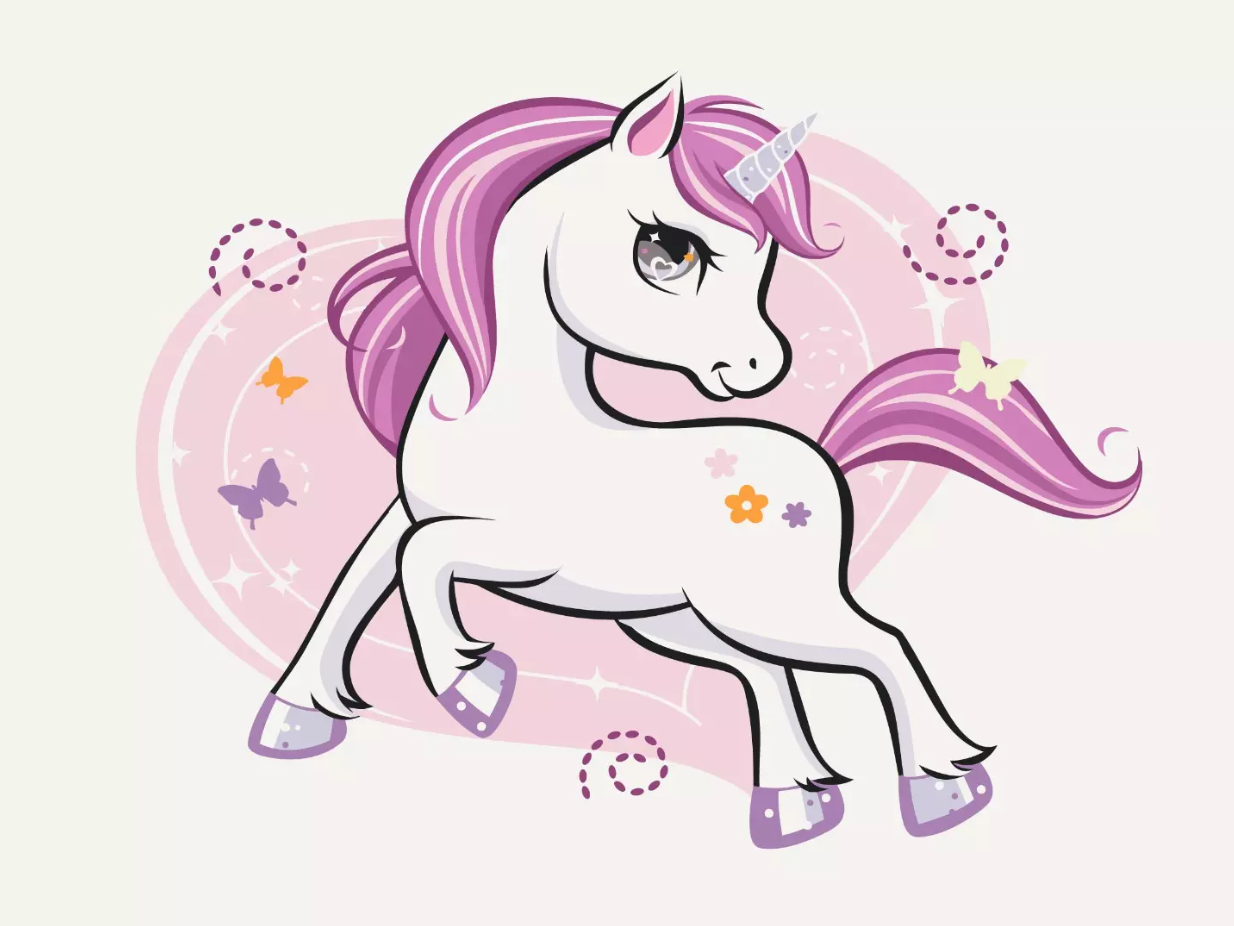 Set pictura pe numere - Shiny unicorn | Brushme - 1 | YEO