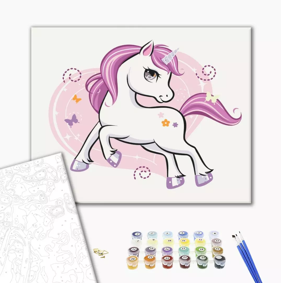 Set pictura pe numere - Shiny unicorn | Brushme