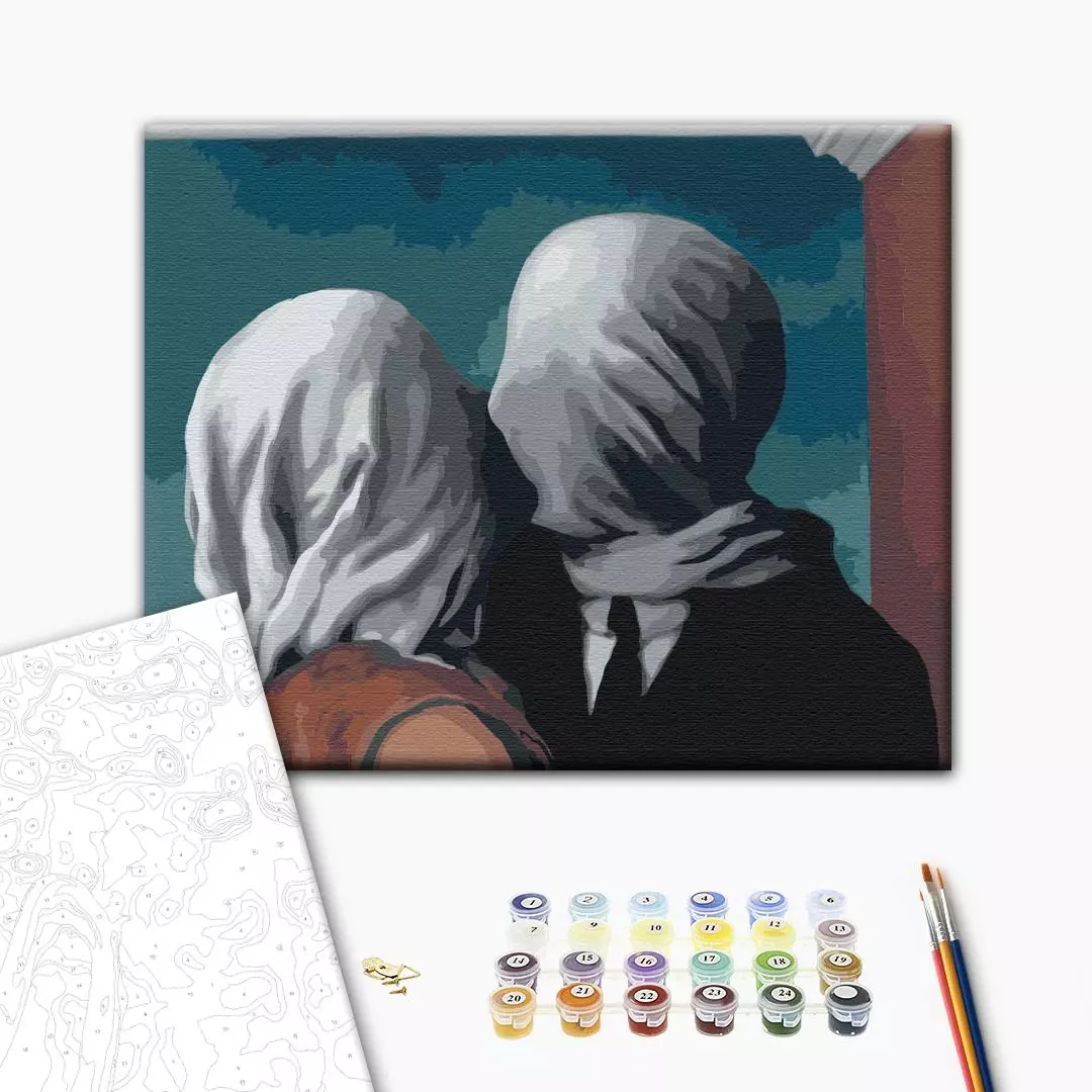 Set pictura pe numere - Rene Magritte - Kiss | Brushme