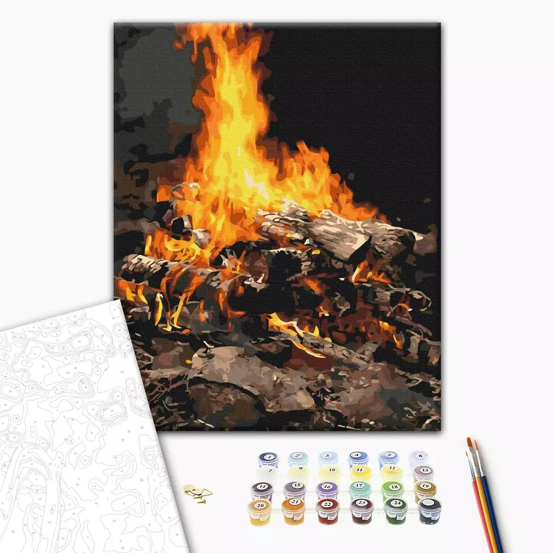 Set pictura pe numere - Bonfire | Brushme