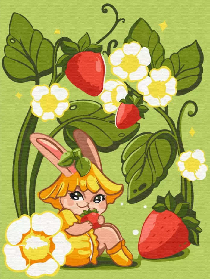 Set pictura pe numere - Olena Lazarenko - Forest strawberry | Brushme